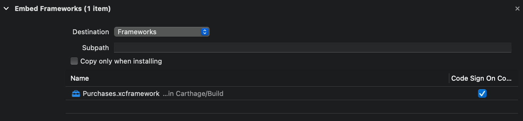 embed frameworks before